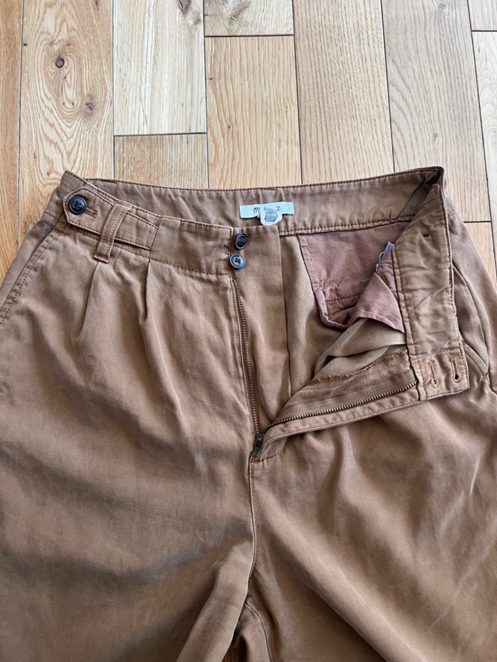 Madewell The Harlow Wide Leg Trouser Pants Acorn Tan Brown High Rise Women Sz 4 - Picture 7 of 10